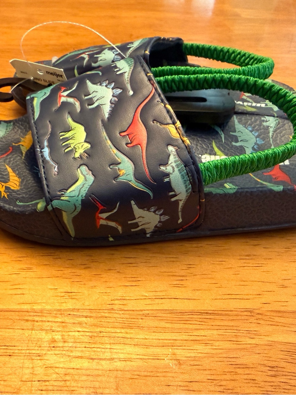 Toddler Size 7-8 Navy Dino Slide Sandals - Picture 2 of 4